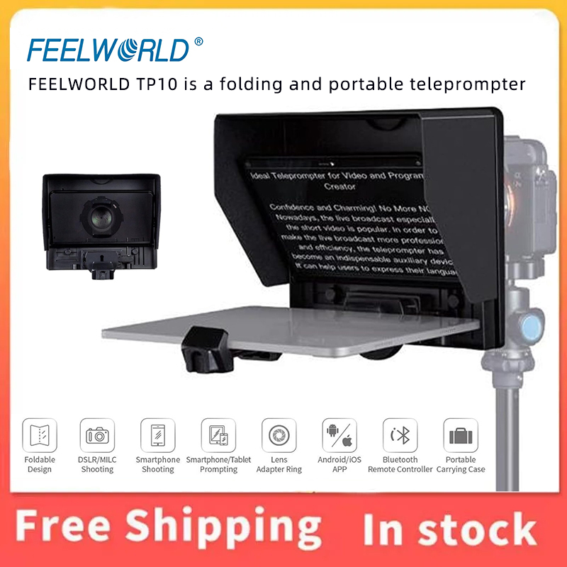Photography Zooming - Teleprompter Portátil FEELWORLD TP10 de 10