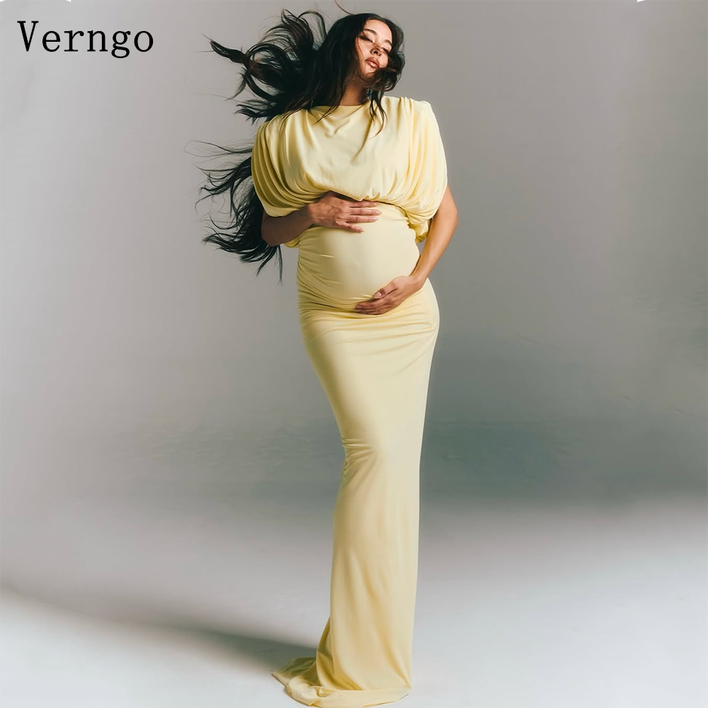 Photography Natural Lighting - Verngo luz amarelo crepe vestidos para
