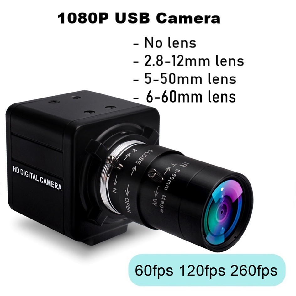 Photography Zooming - ELP 260fps 120fps 60fps Câmera USB