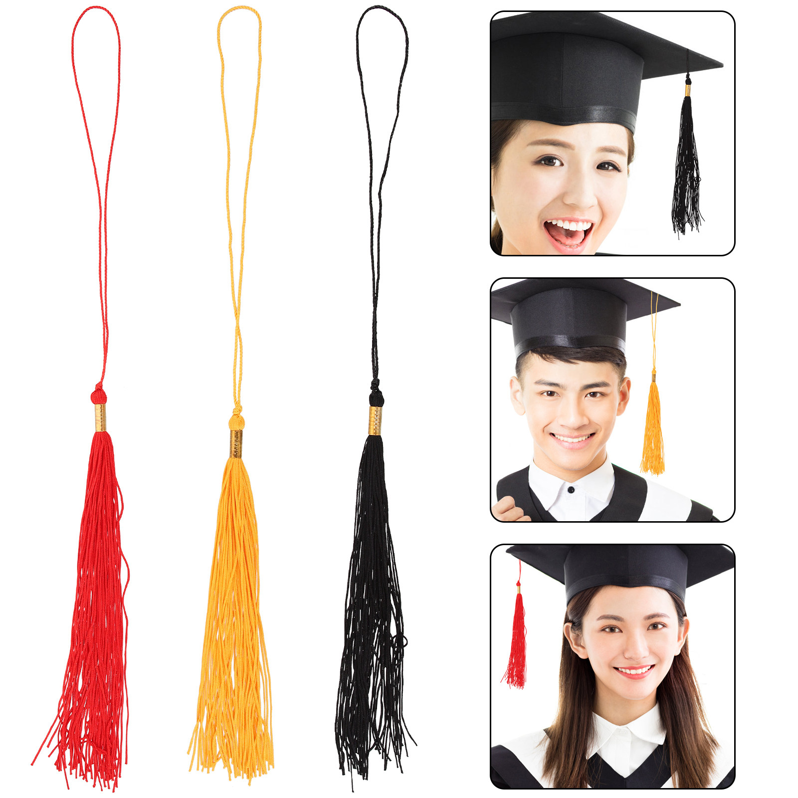 Photography Graduation - Conjunto de 3 Borlas Acadêmicas para