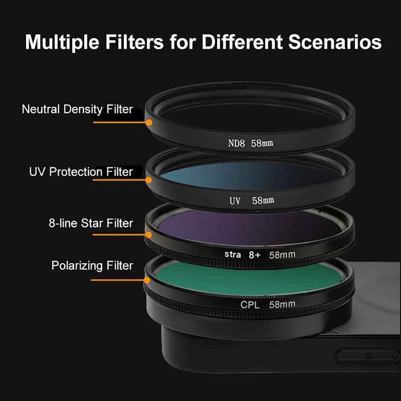 4 em 1 lente 58mm kit de filtr - Nd Filter Set avaliação e preço