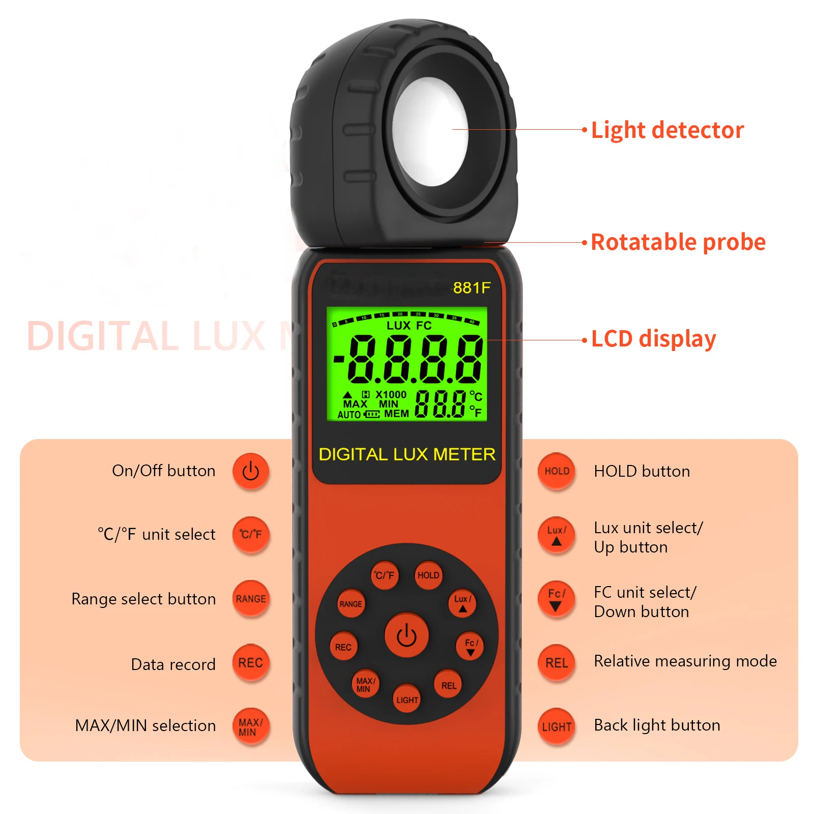 Medidor de luz de iluminação d - Photography Hp avaliação e preço